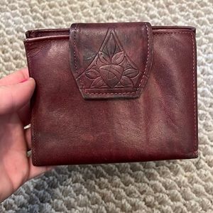 Rolfes cowhide wallet purple/brown leather